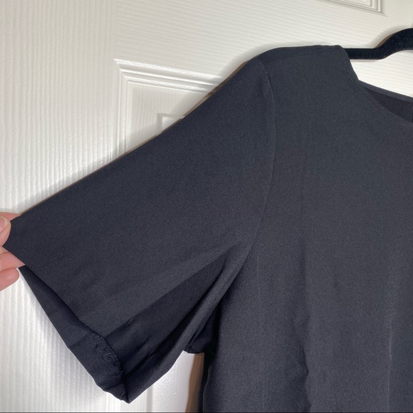 Eloquii Pleated Hem Blouse in Black Size 14 NWT - Picture 5 of 12